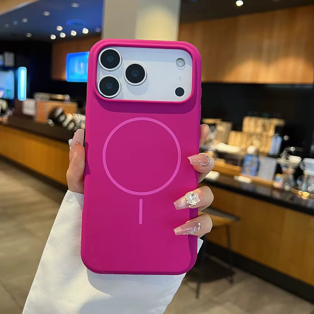 Coque de téléphone magnétique en TPU motif Litchi