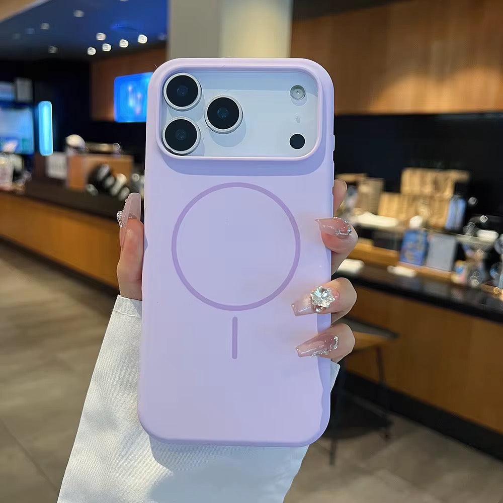 Coque de téléphone magnétique en TPU motif Litchi