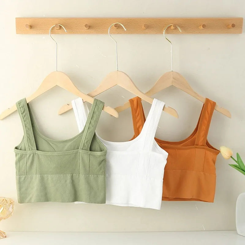 Soutien-gorge de sport respirant pour femme, haut de fitness anti-transpiration, soutien-gorge de yoga sans couture, haut court antichoc, soutien-gorge push-up, haut d'entraînement de gym